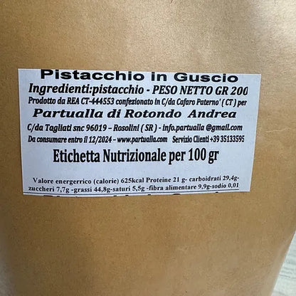 Pistacchio crudo in guscio